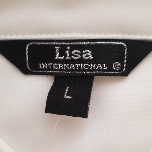 Off White Jacket with Silver Buttons Size Large - Picture 7 of 7